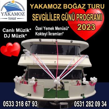 Yakamoz Boğaz Turu Sevgililer Günü Programı 2023 Yakamoz Boğaz Turu Sevgililer Günü Programı 2023