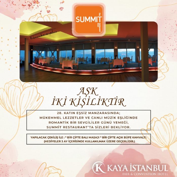 Kaya İstanbul Hotel Sevgililer Günü Yemeği 2023