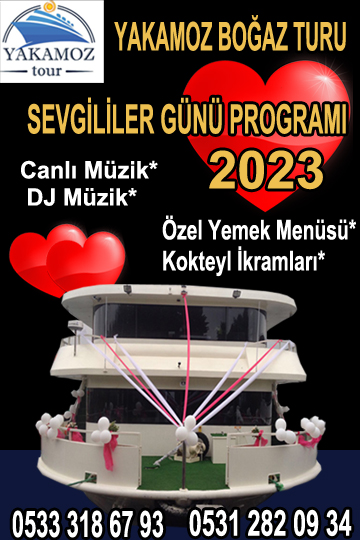 Yakamoz Boğaz Turu Sevgililer Günü Programı 2023